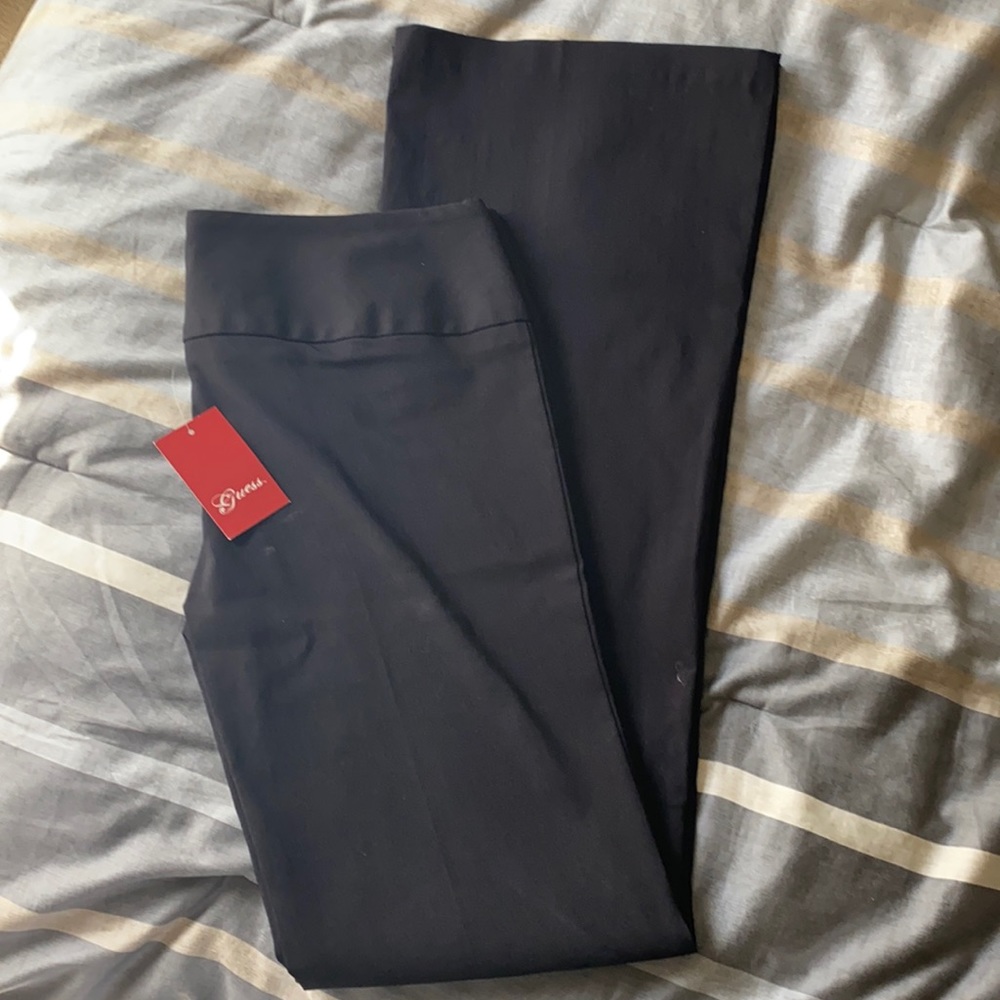 Black wide leg dress pants